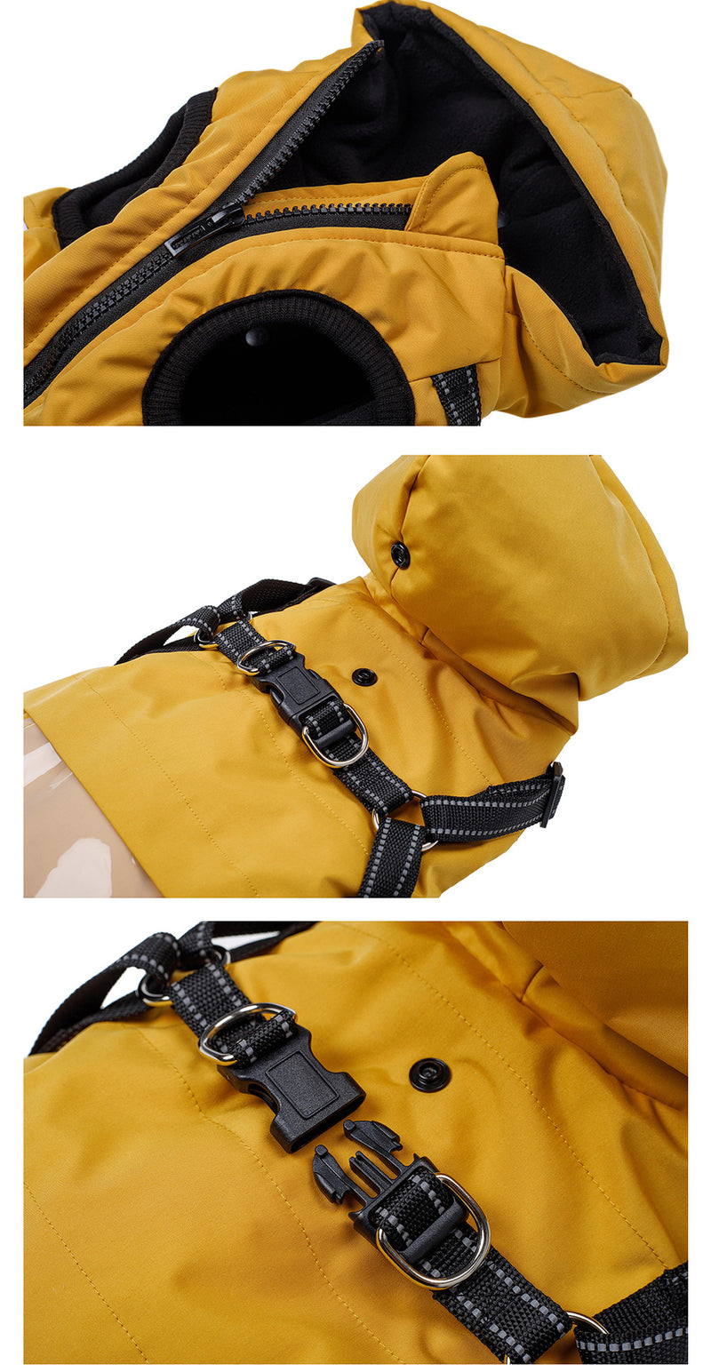 Strap Traction Raincoat For Small And Medium-sized Dogs