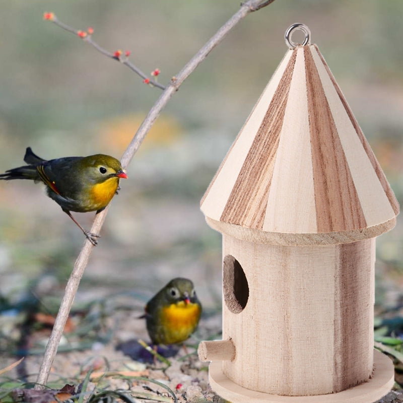 Charming and Natural Haven Wooden outdoor bird nest