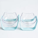 Stylish functional and perfect Transparent cat bowl