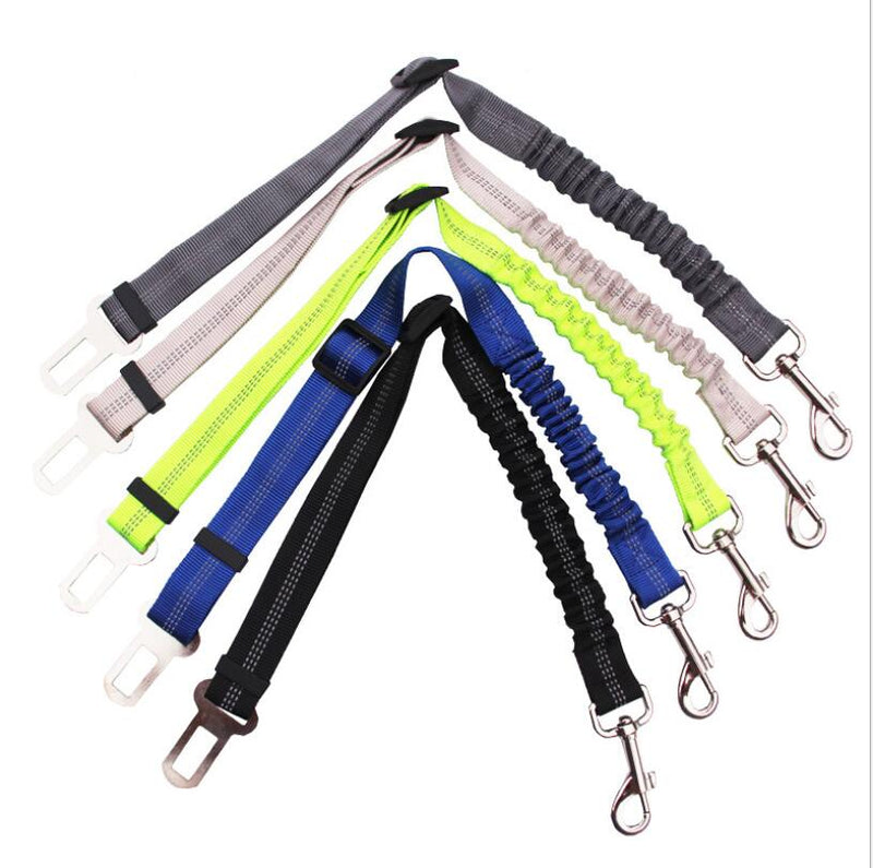 Adjustable Elastic Reflective Safety Rope Dog Car Seatbelt