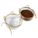 Glass Material Cat Glass Bowl Cat Bowl