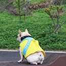 Beautiful Bright Color Contrast Dog Life Jacket Swimsuit