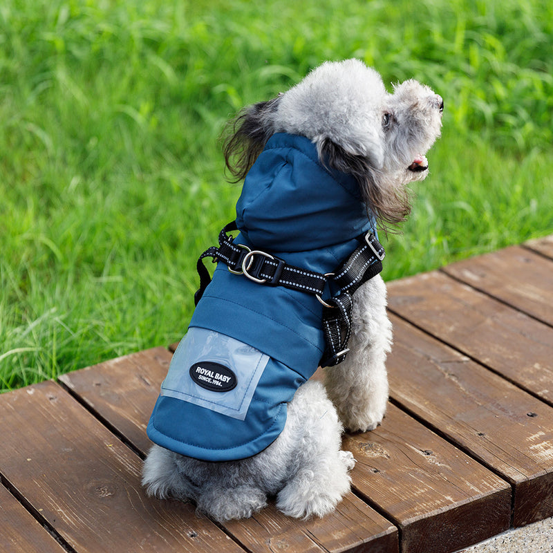 Strap Traction Raincoat For Small And Medium-sized Dogs