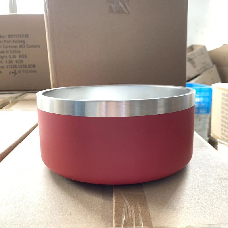 Durable Hygienic Stainless Upright Steel Dog Bowl 