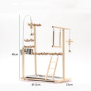Bird Playground Interactive Platform Stand Pole Wood Frame