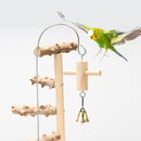 Bird Playground Interactive Platform Stand Pole Wood Frame