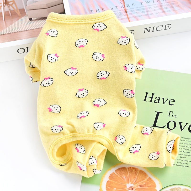 Cotton Cute Pet Pajamas Puppy Dog Clothes Spring And Autumn