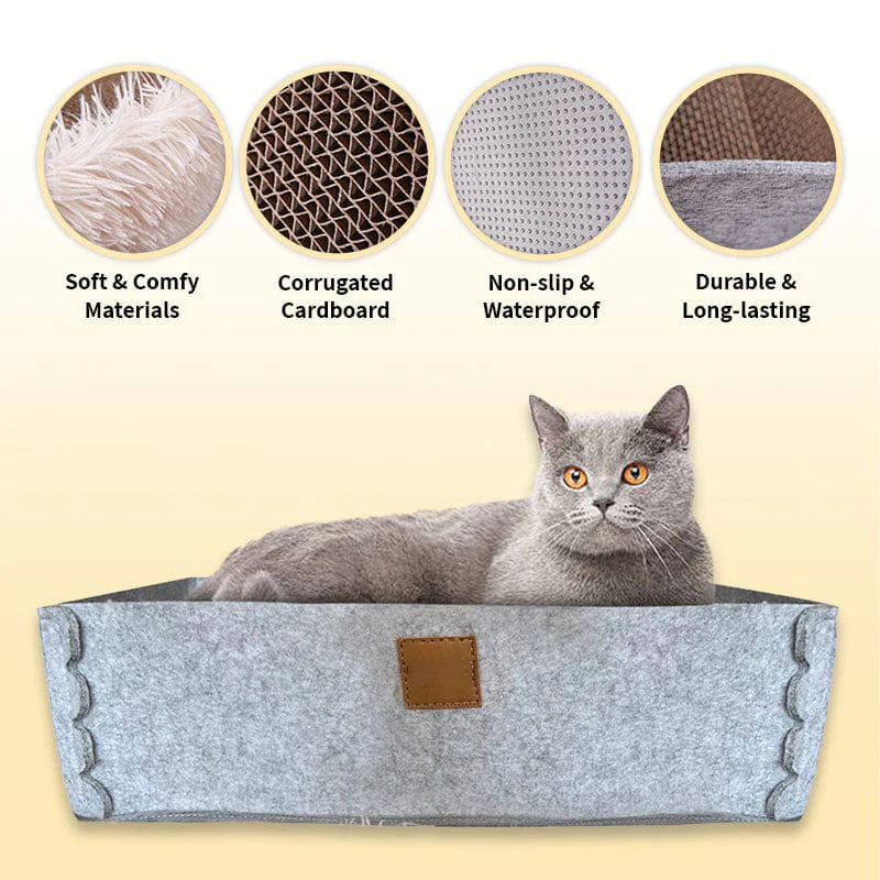 2-In-1 Cat Scratcher Bed