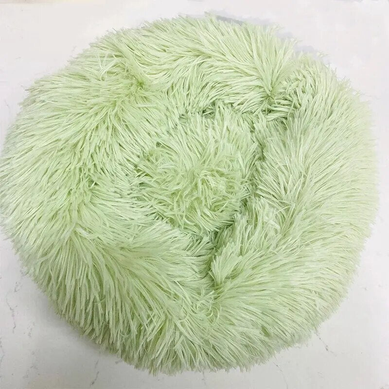 Cat Nest round Soft Shaggy Mat Indoor Dog Cat Bed Pet Supplies Removable Machine Washable Pillow Bed for Small Pets