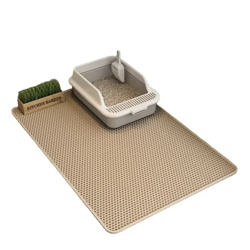 Cat Accessories Double-Layer Non-Slip Big Cat Litter Mat Pet Litter Box Filter Matwear Resistant Cat Litter Mat Free Shipping