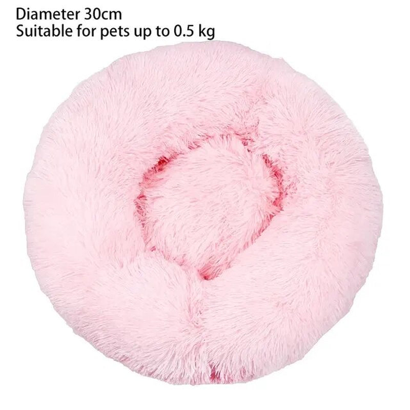 Cat Nest round Soft Shaggy Mat Indoor Dog Cat Bed Pet Supplies Removable Machine Washable Pillow Bed for Small Pets