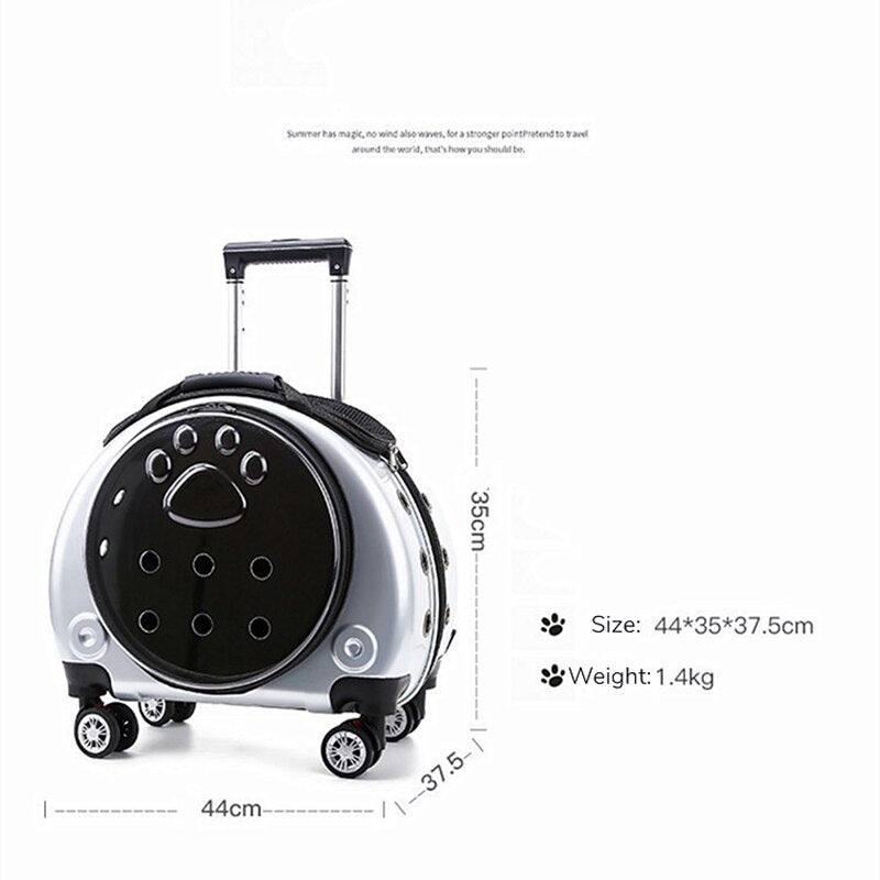 Pet Trolley Case Dog Backpack Carry Cart Outdoor Breathable Backpack for Pet Travel Portable Dog Bag Outdoor Travel Pets Carrier