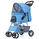 Pet Stroller Carrier for Dogs Detachable Baby Stroller Dog Pull Cart Double Layer Lightweight Four Wheel Shock Absorption