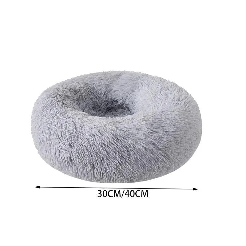 Cat Nest round Soft Shaggy Mat Indoor Dog Cat Bed Pet Supplies Removable Machine Washable Pillow Bed for Small Pets