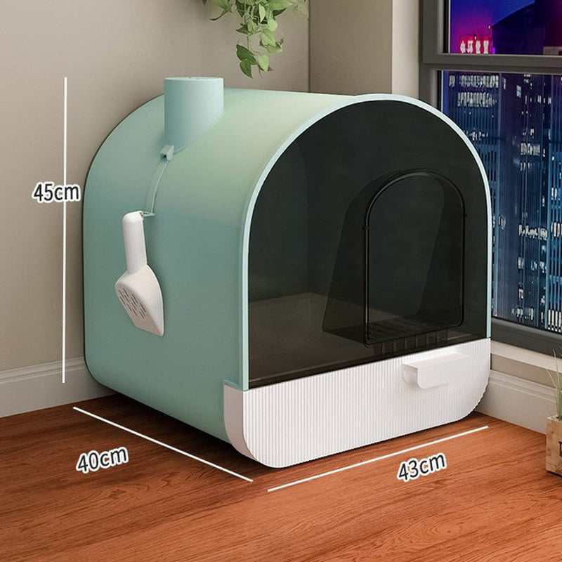 Fully Enclosed Cat Litter Box Oversized Deodorant Cat Toilet Internet Celebrity Drawer Cat Poop Basin Anti-Sand Anti-Splash