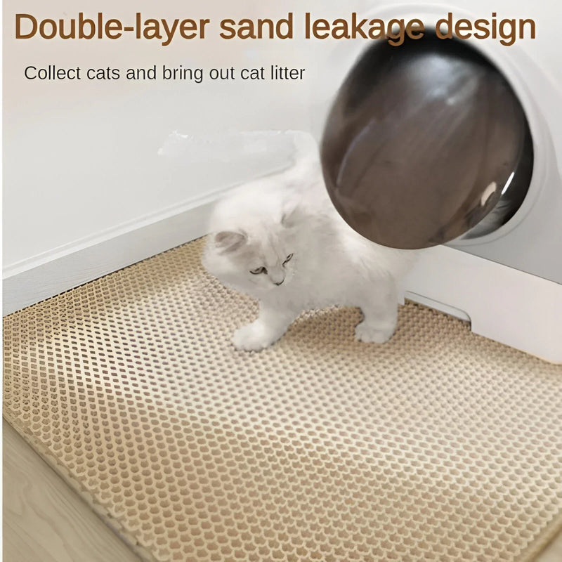 Cat Accessories Double-Layer Non-Slip Big Cat Litter Mat Pet Litter Box Filter Matwear Resistant Cat Litter Mat Free Shipping