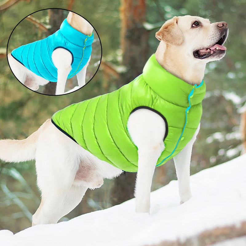 "High-Quality Reversible Dog Vest: Waterproof, 3-Layered, and Thick Winter Jacket for Small and Large Dogs"