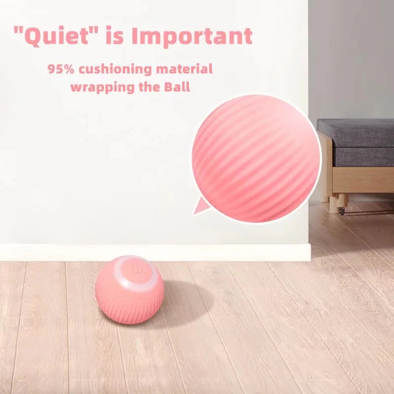 Smart Cat Toys Rolling Ball Rechargeable Electic Interactive Toys for Cats Training Self-Moving Funny Accessories for Kitten Pet