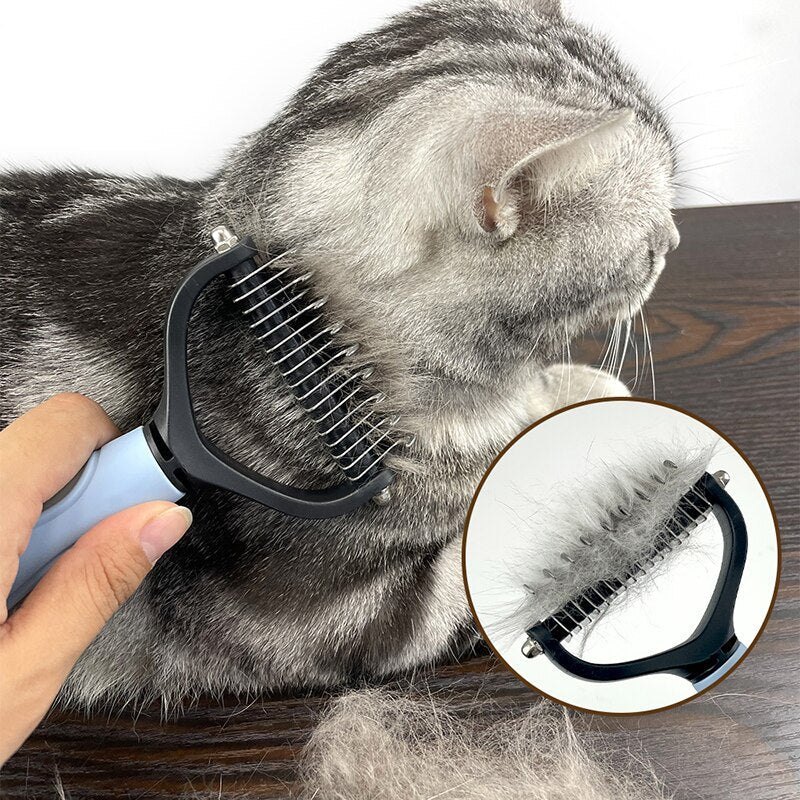 Pet Hair Grooming Tool Pet Hair Removal Comb Cat Dog Brush Puppy Hair Shedding Combs Pet Fur Trimming Dematting Deshedding Brush