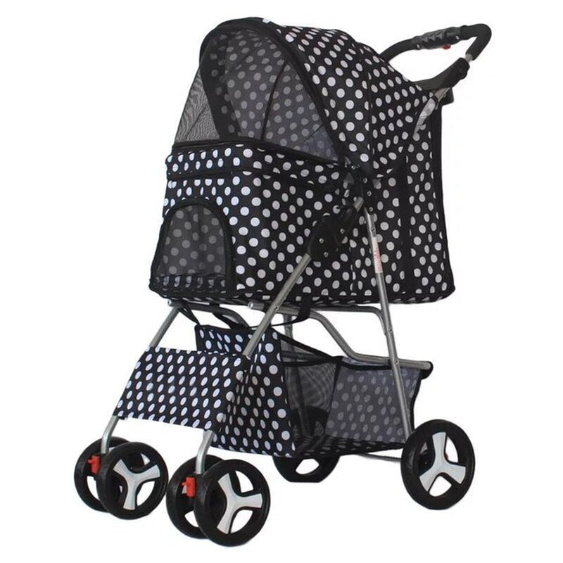 Pet Stroller Carrier for Dogs Detachable Baby Stroller Dog Pull Cart Double Layer Lightweight Four Wheel Shock Absorption