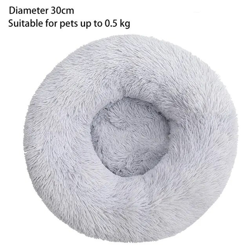 Cat Nest round Soft Shaggy Mat Indoor Dog Cat Bed Pet Supplies Removable Machine Washable Pillow Bed for Small Pets