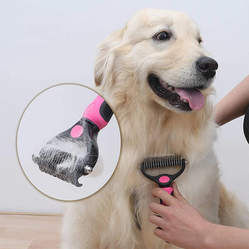 Pet Hair Grooming Tool Pet Hair Removal Comb Cat Dog Brush Puppy Hair Shedding Combs Pet Fur Trimming Dematting Deshedding Brush