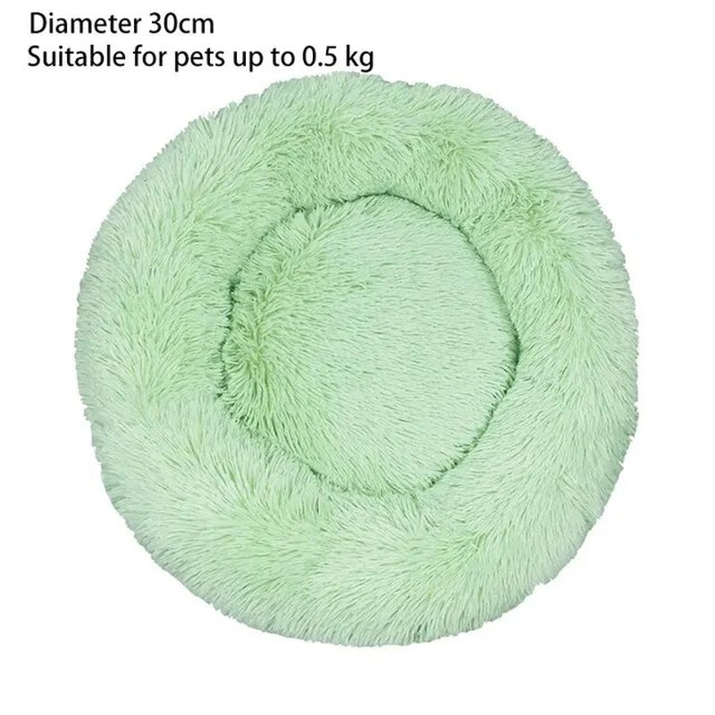 Cat Nest round Soft Shaggy Mat Indoor Dog Cat Bed Pet Supplies Removable Machine Washable Pillow Bed for Small Pets