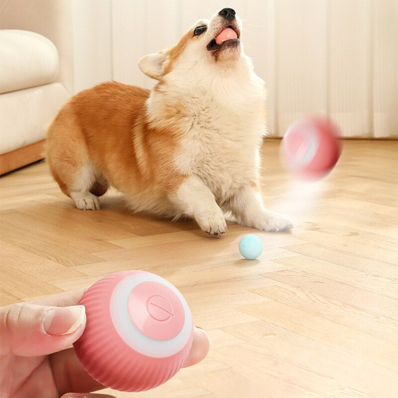 Electric Dog Toys Smart Puppy Ball Toys for Cat Small Dogs Funny Auto Rolling Ball Self-Moving Puppy Games Toys Pet Accessories