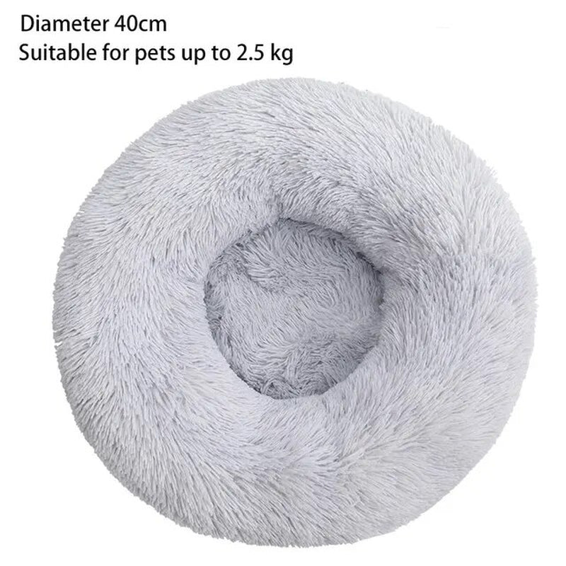 Cat Nest round Soft Shaggy Mat Indoor Dog Cat Bed Pet Supplies Removable Machine Washable Pillow Bed for Small Pets