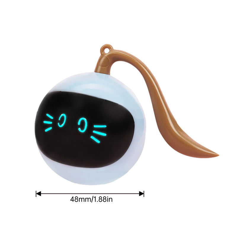 Automatic Cat Ball Toys Interactive Electric USB Rechargeable Self Rotating Indoor Teaser Selfplay Exercise Toys for Pet Kitten