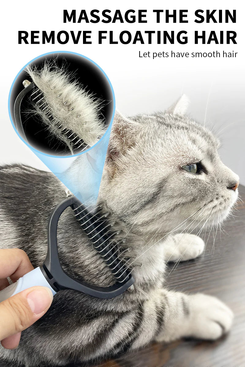 Pet Hair Grooming Tool Pet Hair Removal Comb Cat Dog Brush Puppy Hair Shedding Combs Pet Fur Trimming Dematting Deshedding Brush