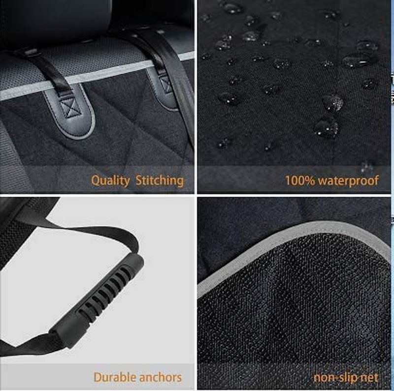 Dog Car Seat Cover Waterproof Dog Seat Cover for Cars Back Seat Heavy-Duty Nonslip Pet Car Seat Cover Protector Armrest Compatible for Trucks Cars & Suvs