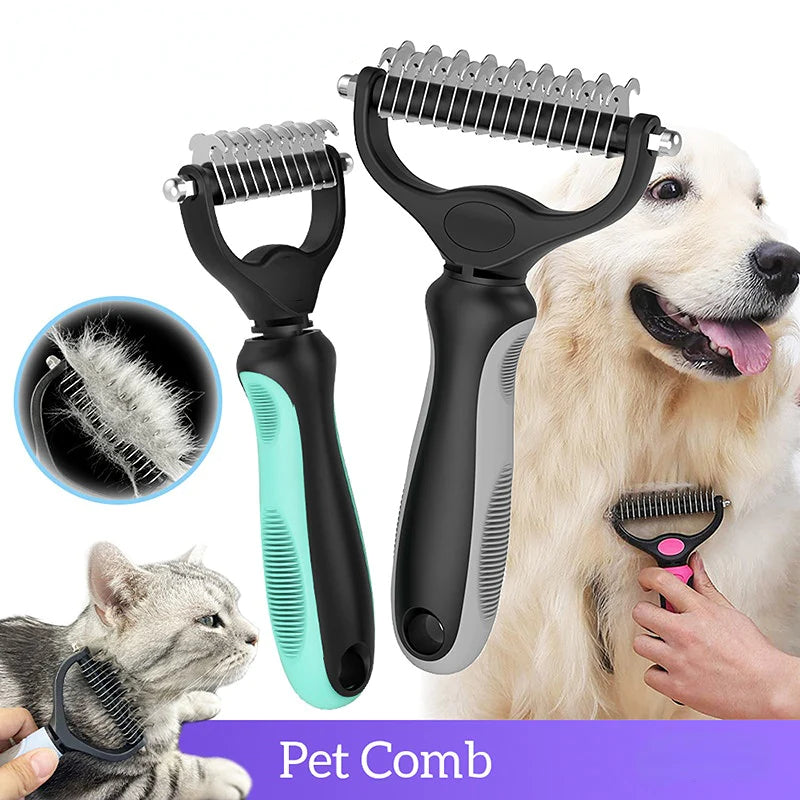 Pet Hair Grooming Tool Pet Hair Removal Comb Cat Dog Brush Puppy Hair Shedding Combs Pet Fur Trimming Dematting Deshedding Brush