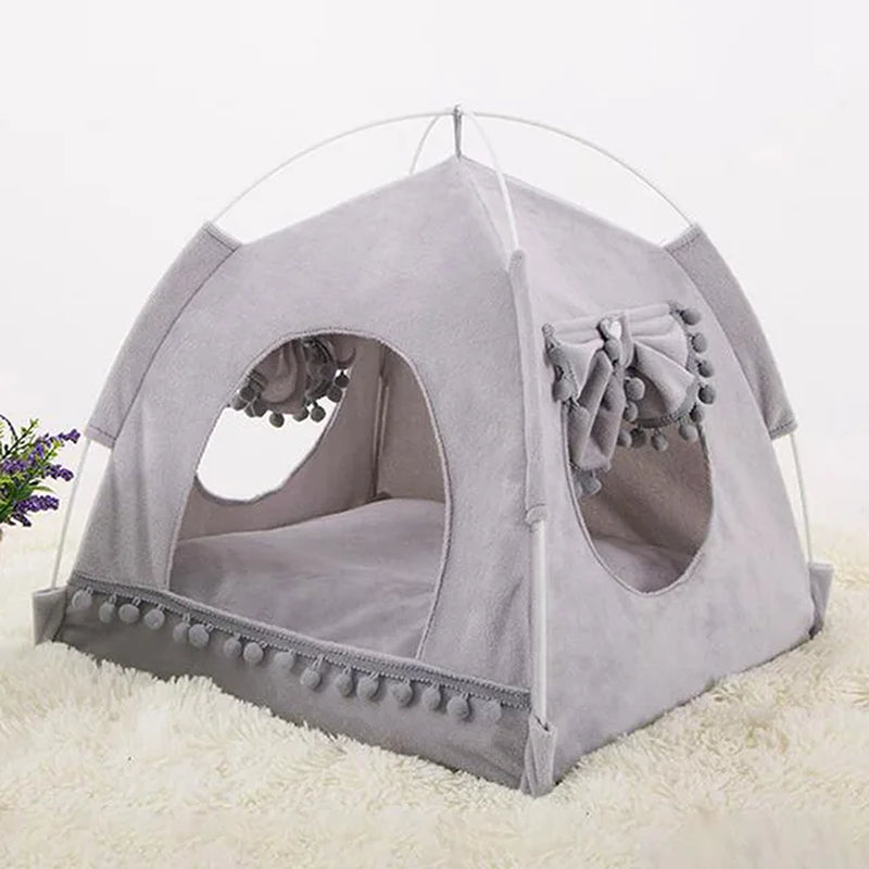 Cat Bed Foldable Cats Tent Dog House Bed Kitten Dog Basket Beds Cute Cat Houses Home Cushion Pet Kennel Products Sweet Princess